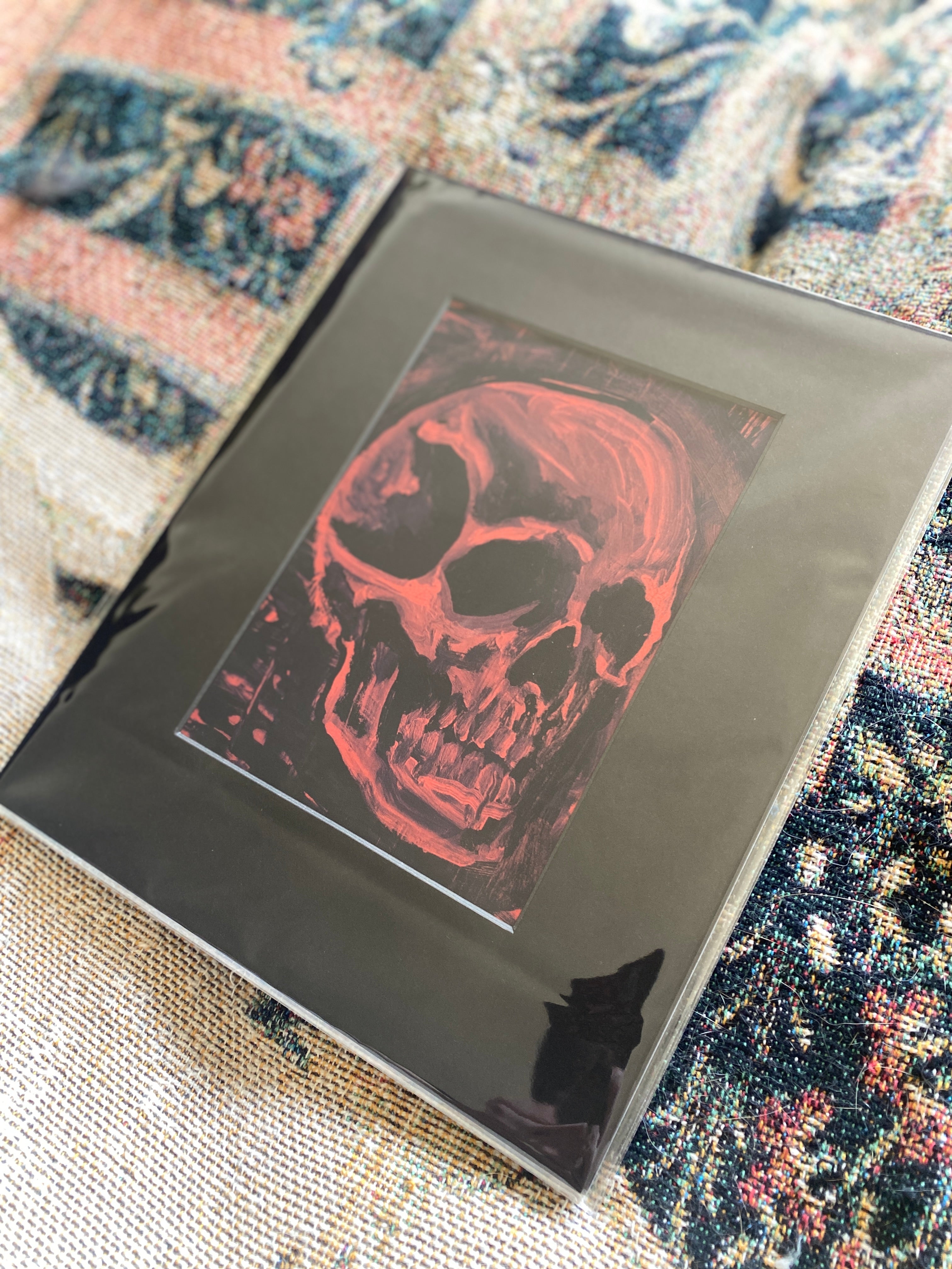 Fine Art Print - "Red means Scary Skull"